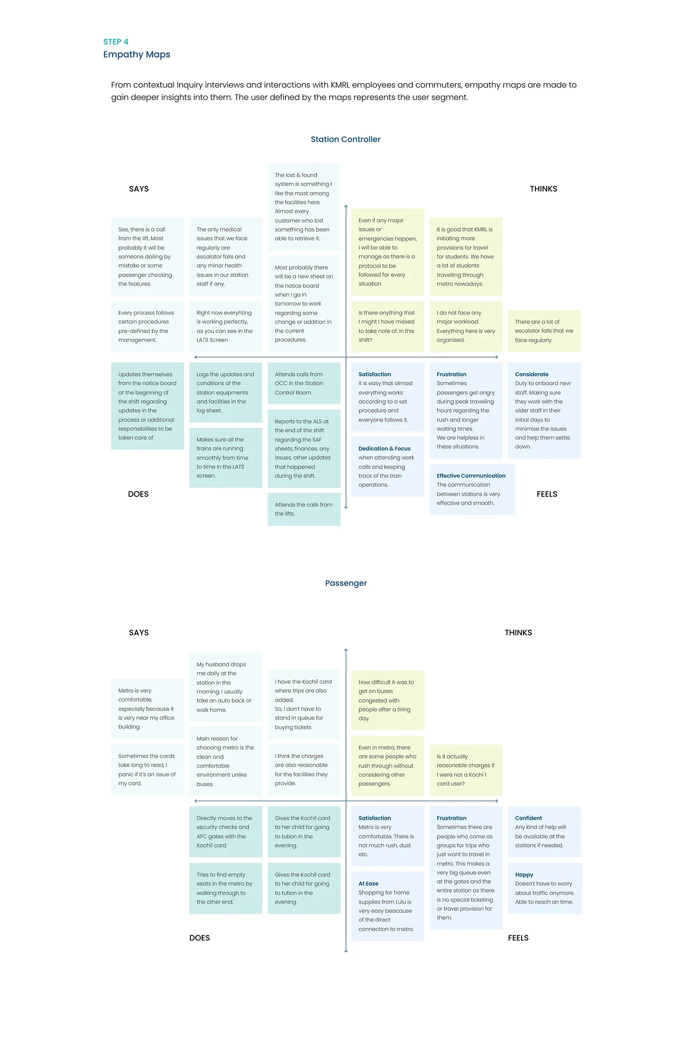 Research observations and stakeholder insights