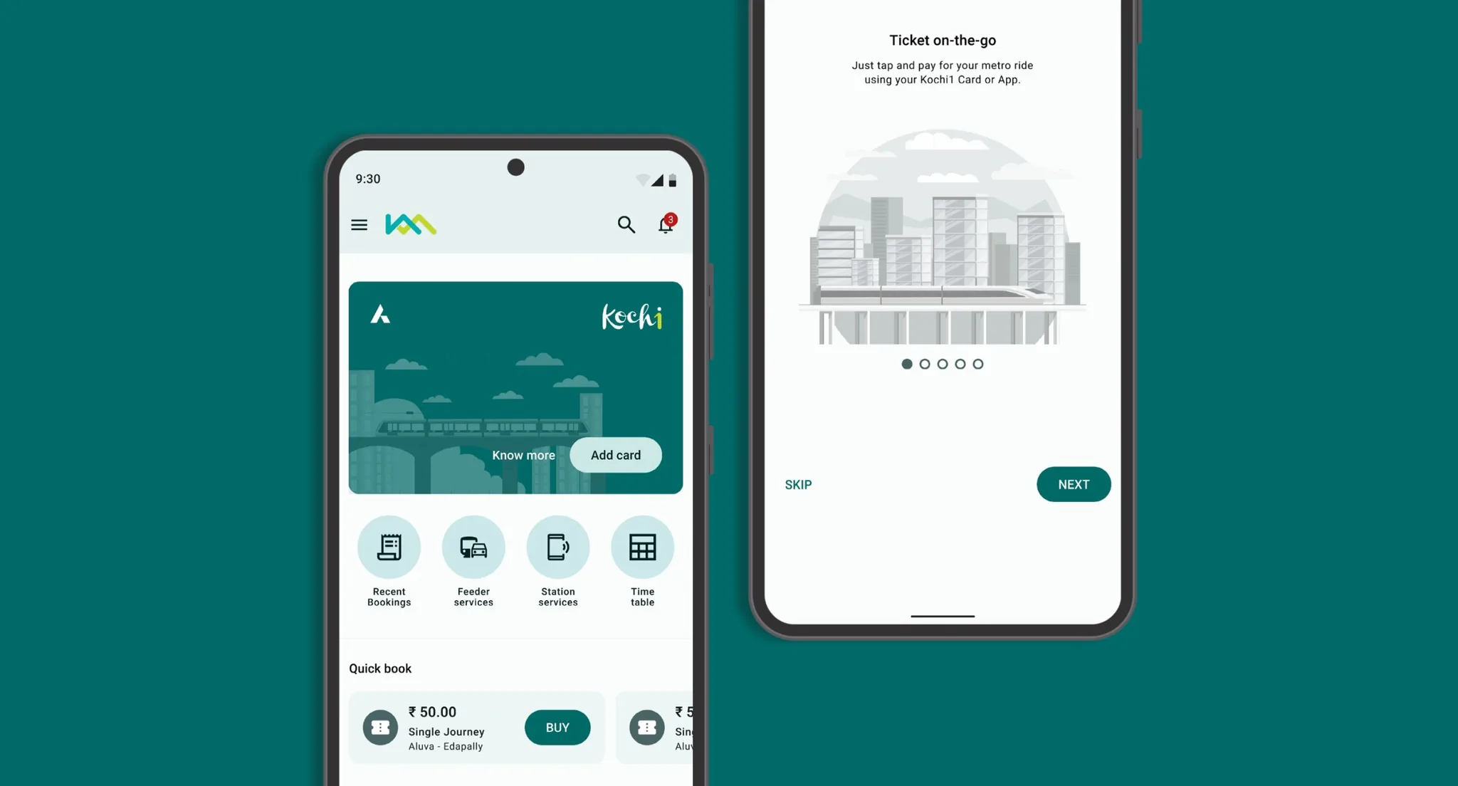 Kochi Metro systems study and passenger application